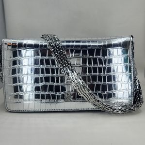 Metallic Silver Shoulder Handbag